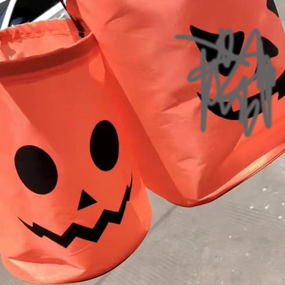Morroween Pumpkin Trick-or-Treat Bag - pattern No 2 close-up