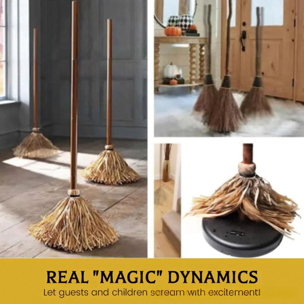 Morroween Sound-Activated Magic Broom - motion mechanism close-up