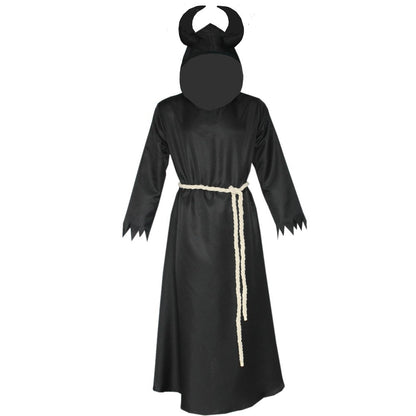 Morroween Devil Wizard Cloak - being worn, front view