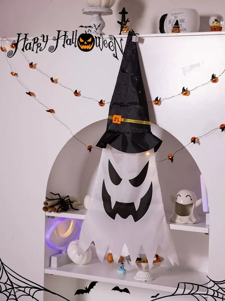 Morroween Glowing Ghost Wizard Hat Set - size reference