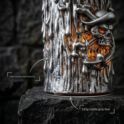 Morroween Pirate Skull Candle Lamp - size reference
