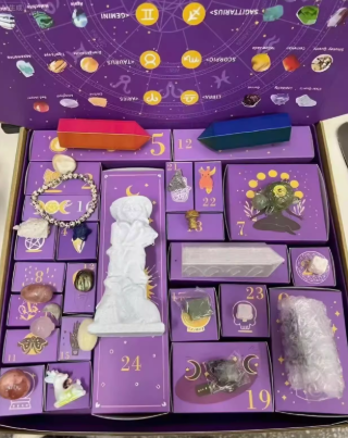 Morroween Halloween Countdown Gift Box - open box showing daily compartments