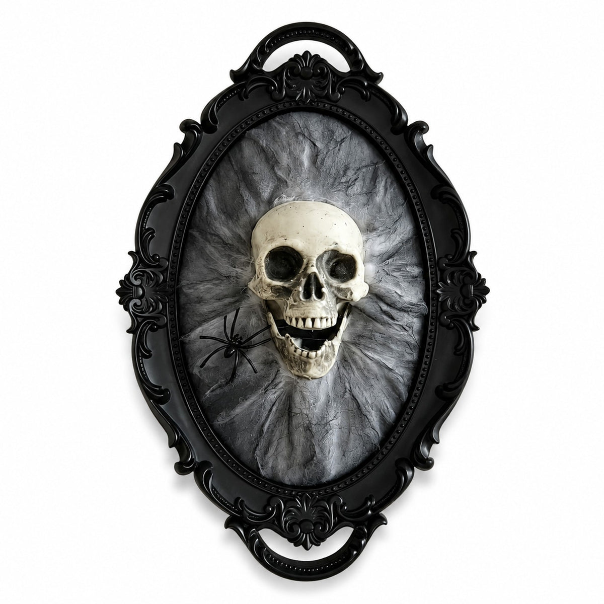 Morroween Gothic Spider Skull Wall Decor - close-up of spider detail