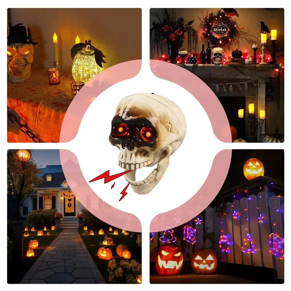 Morroween Animated Floating Skull - size reference