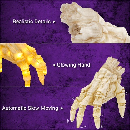 Morroween Crawling Zombie Hand - glow effect detail