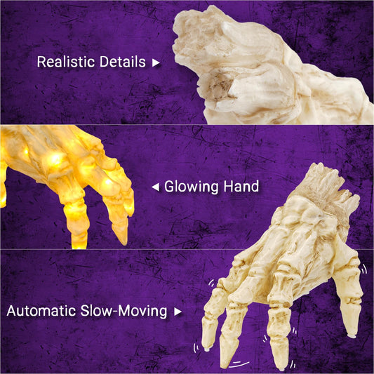 Morroween Crawling Zombie Hand - glow effect detail
