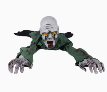 Morroween Crawling Ghost Prank Toy - haunted house display setting