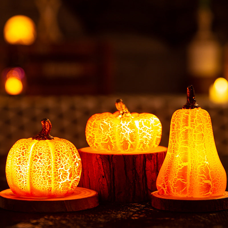 Morroween Luminous Pumpkin LED Lantern - 3-piece set together