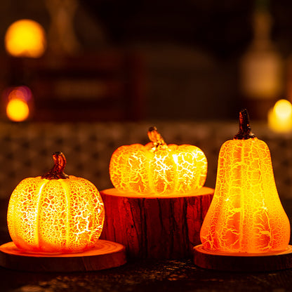 Morroween Luminous Pumpkin LED Lantern - 3-piece set together