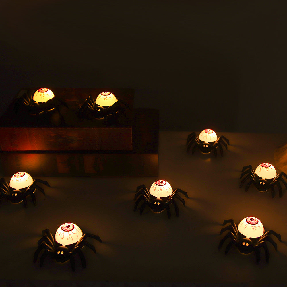 Morroween Glowing Eye Spider Lights - Blue eye variant