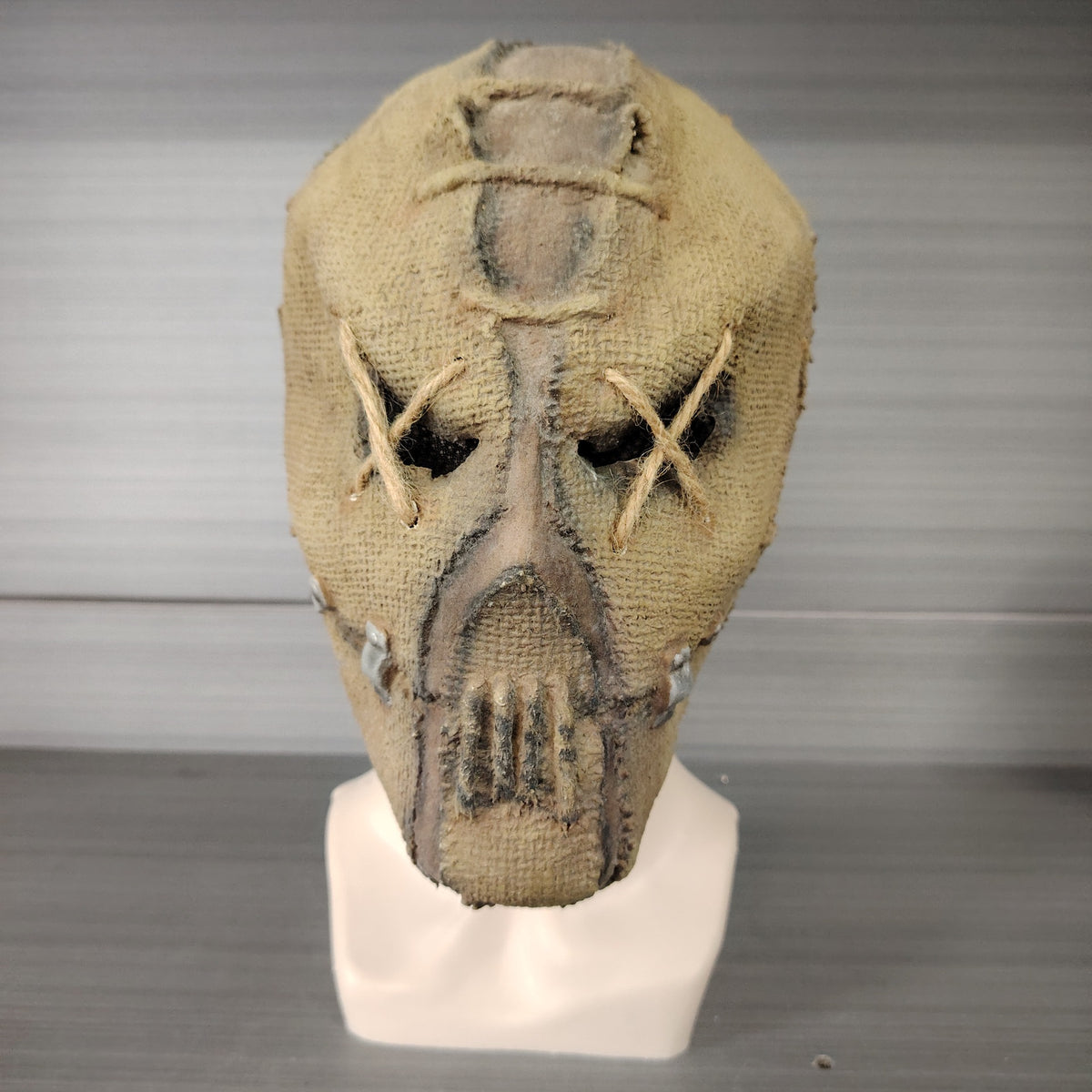 Morroween Scarred Skull Latex Mask - side profile view