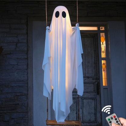 Morroween Hanging Ghost Swing - size reference