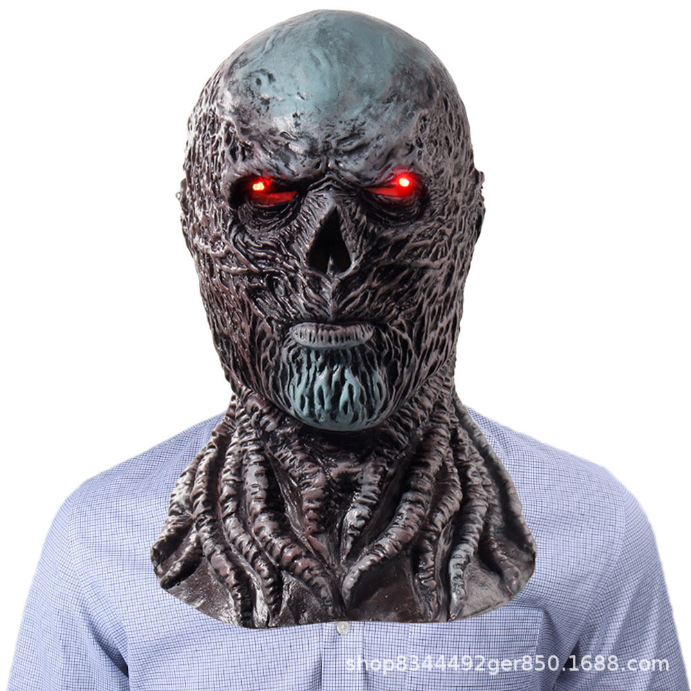 Morroween Full-Face Horror Masks - being worn at a haunted house