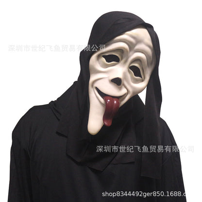 Morroween Full-Face Horror Masks - Scream Red Tongue Mask variant