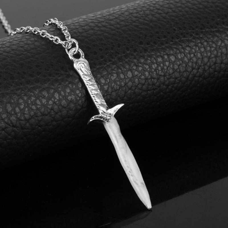 Morroween Glow-in-the-Dark Pendant Necklace - chain and pendant detail
