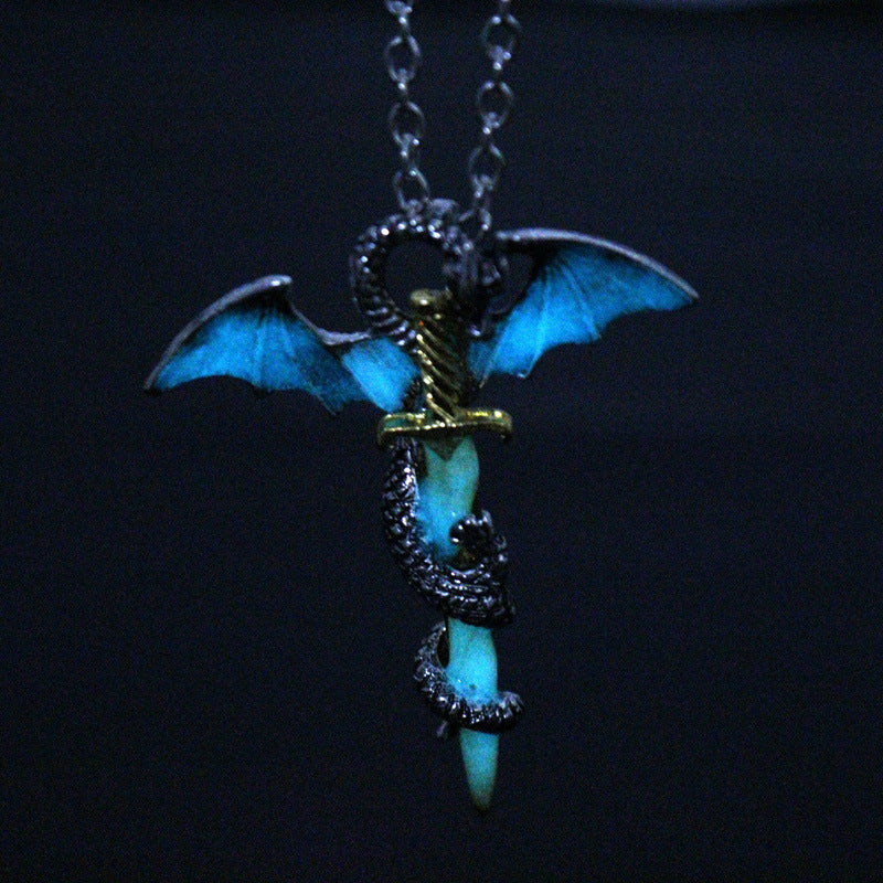 Morroween Glow-in-the-Dark Pendant Necklace - glowing in the dark