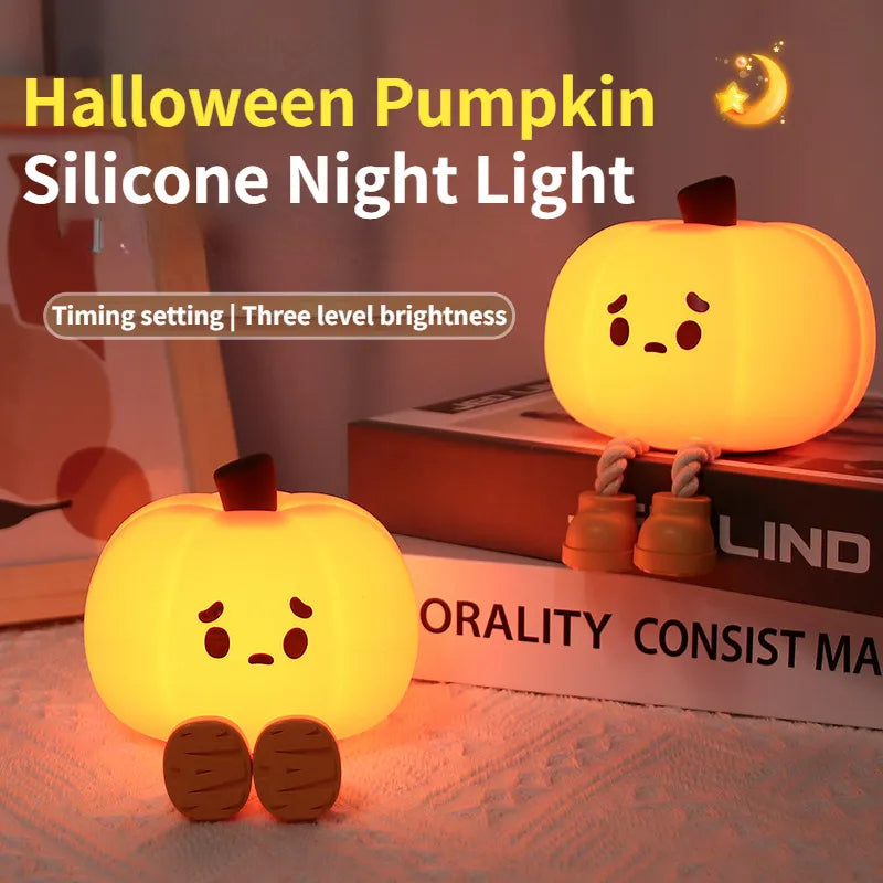 Silicone Pumpkin Touch Night Light