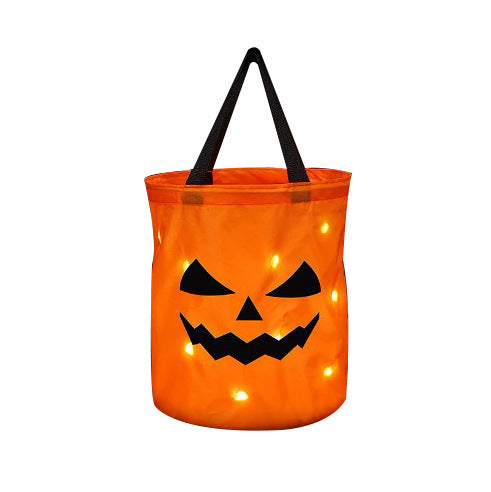 Morroween Pumpkin Trick-or-Treat Bag - pattern No 3 close-up