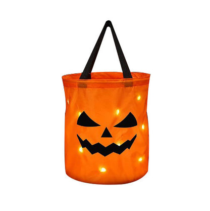 Morroween Pumpkin Trick-or-Treat Bag - pattern No 3 close-up