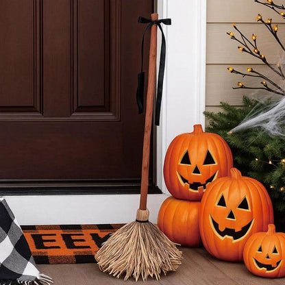 Morroween Sound-Activated Magic Broom - full length view
