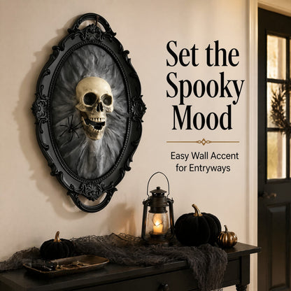 Morroween Gothic Spider Skull Wall Decor - size reference