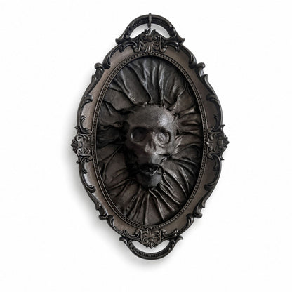 Morroween Gothic Spider Skull Wall Decor - hung on a wall