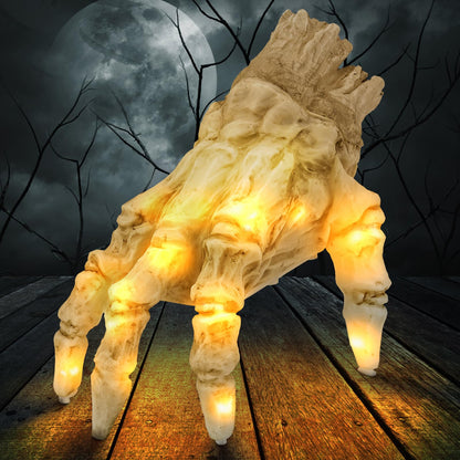 Morroween Crawling Zombie Hand - vinyl texture close-up