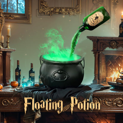 Morroween Floating Witch's Cauldron Diffuser - in a dark room setting