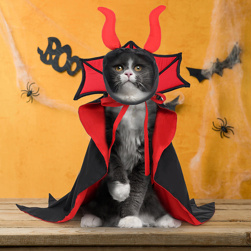 Morroween Pet Vampire Cloak - Halloween costume for dogs and cats